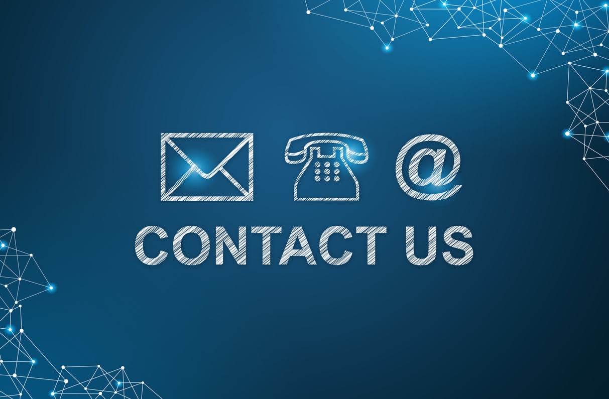 Social Media Contact Us concept.